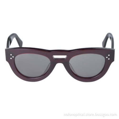 Latest fashion acetate burgundy sunglasses for women